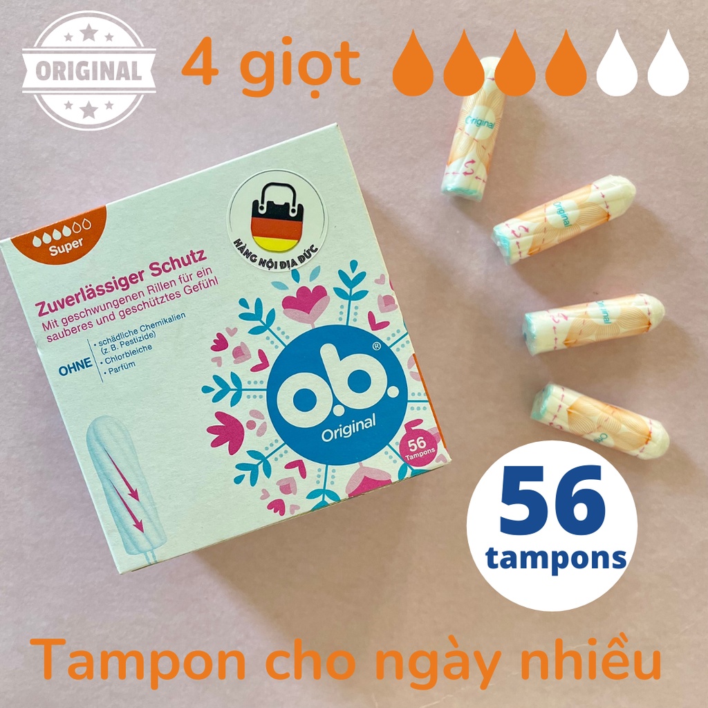 Tampon Ob cao cấp nội địa Đức nhiều lựa chọn và đủ size
