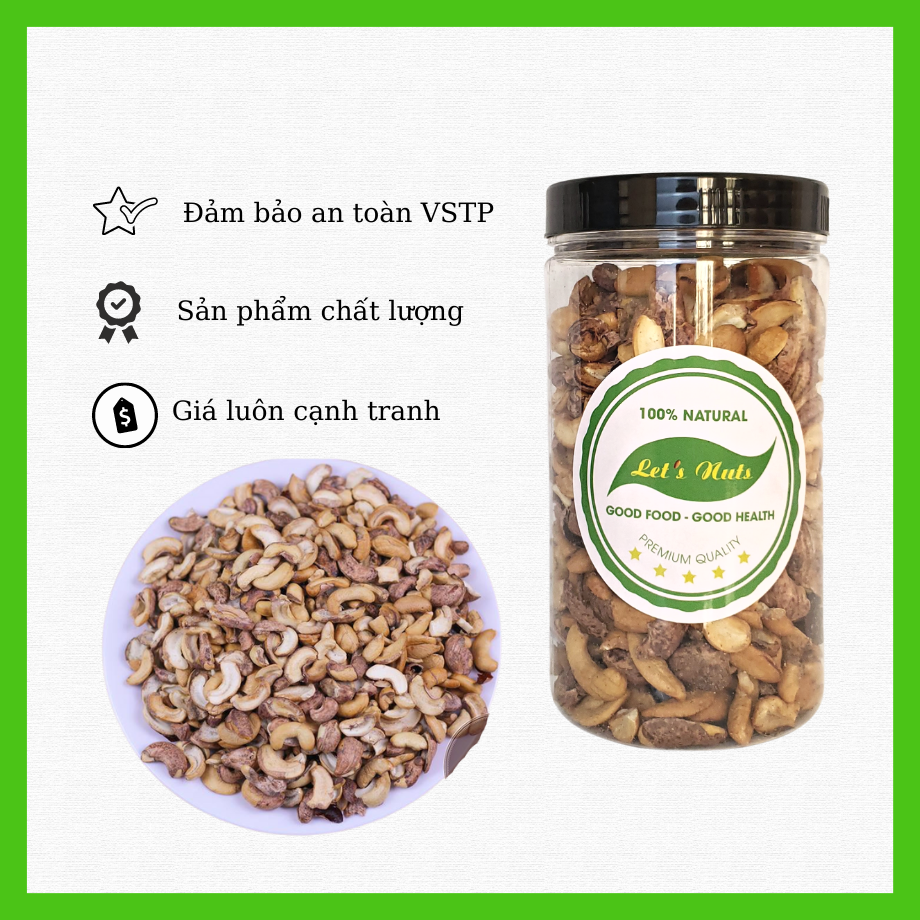 [HCM]Hạt điều bể Bình Phước hàng tuyển hạt giòn thơm hộp 500g sang trọng hợp vệ sinh Sutoshop
