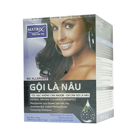 Dầu gội nhuộm tóc Matrix gội là nâu (Giá 1 gói)