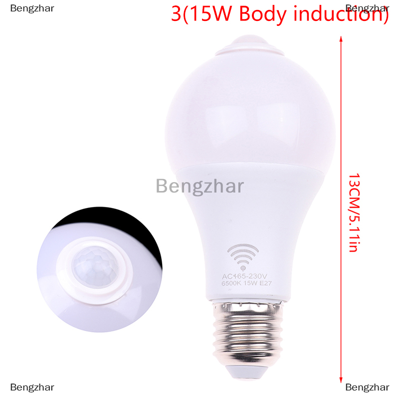 Thm đèn cảm biến chuyển động pir e27 bóng đèn led 5w 9w 15w với đèn ngủ cảm biến chuyển động