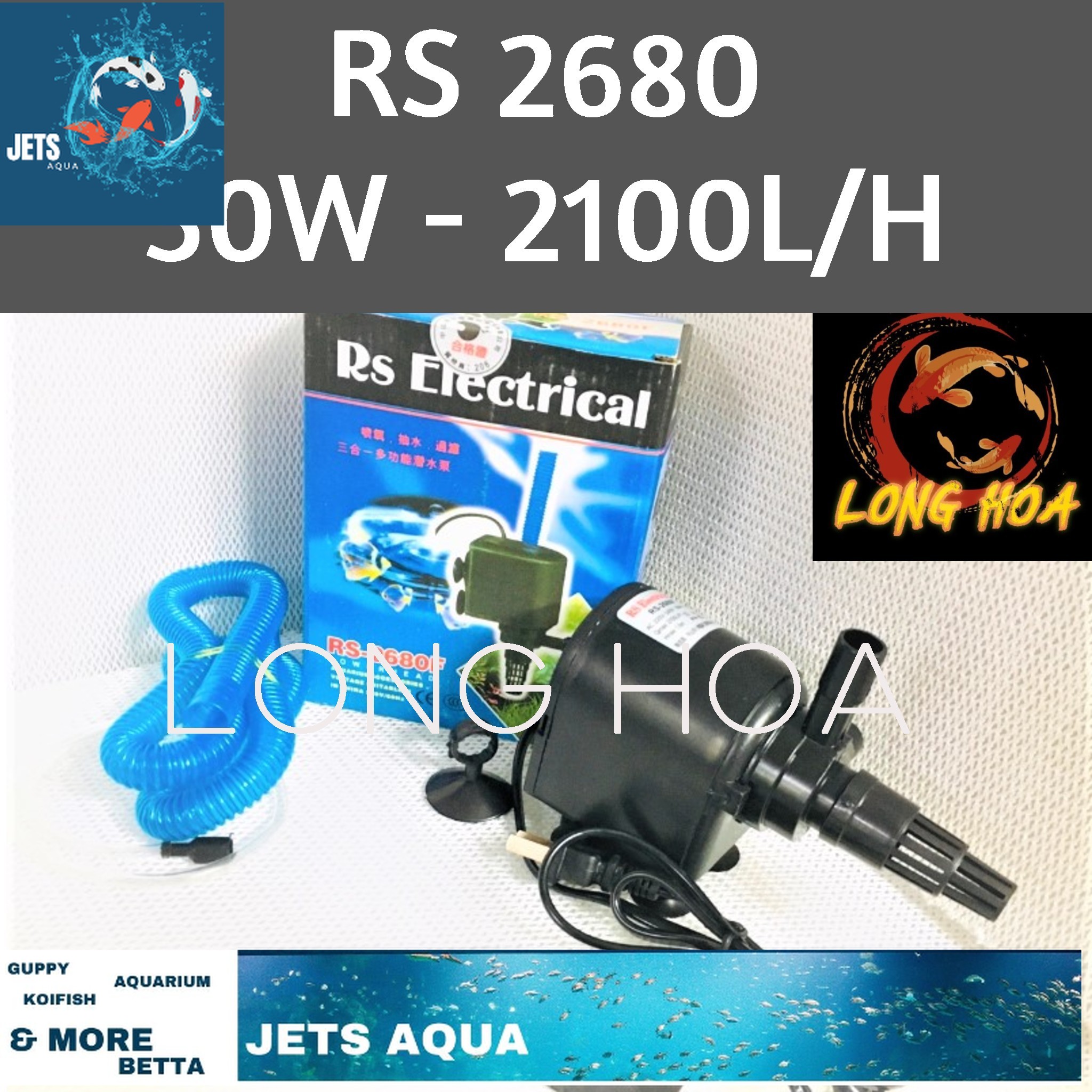 Máy bơm nước bể cá RS-1680F /2680F đầu máy bơm máy lọc máy bơm chìm làm quạt điều hoà