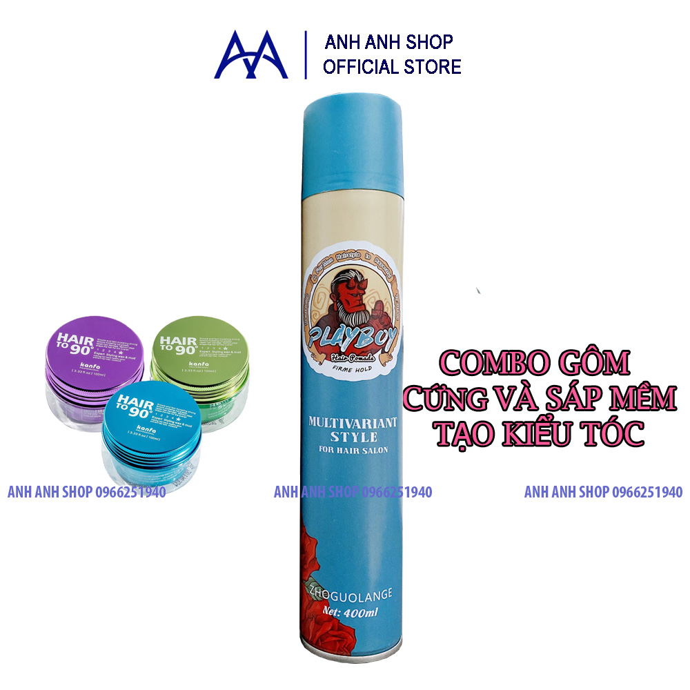 Combo Gôm xịt tóc Luxurious và sáp Kanfa cho phái mạnh