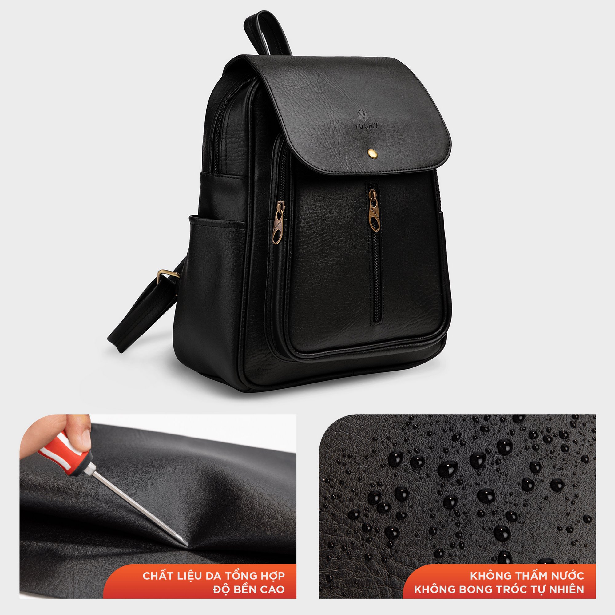 Yuumy Backpack (Basic Women's Fashion Fits A4 - Yba5 Leather Backpack)