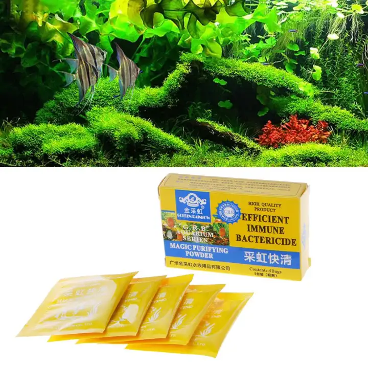 【Clearance Markdowns】5 Bag/Box New Aquarium Purifier Powder Water Efficient Immune Bactericide For Aquarium Fish