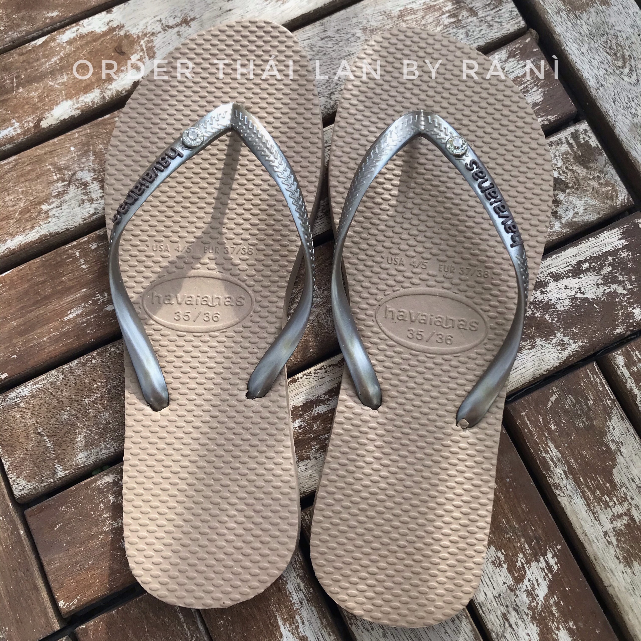 Dép Havaianas Nữ Màu Nude Thái Lan
