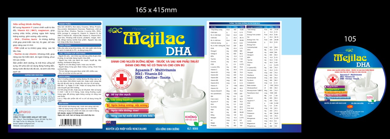 Hộp 400g] sữa bột dha mejilac bổ sung aquamin f, mk7,vitamin d3, dha - ảnh sản phẩm 3