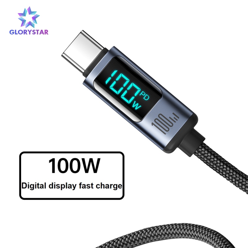 USB To USB C Cable Type C Braided Cable 480Mbps Data Transmission 100W Power Delivery For Laptop Phone Tablet Computer