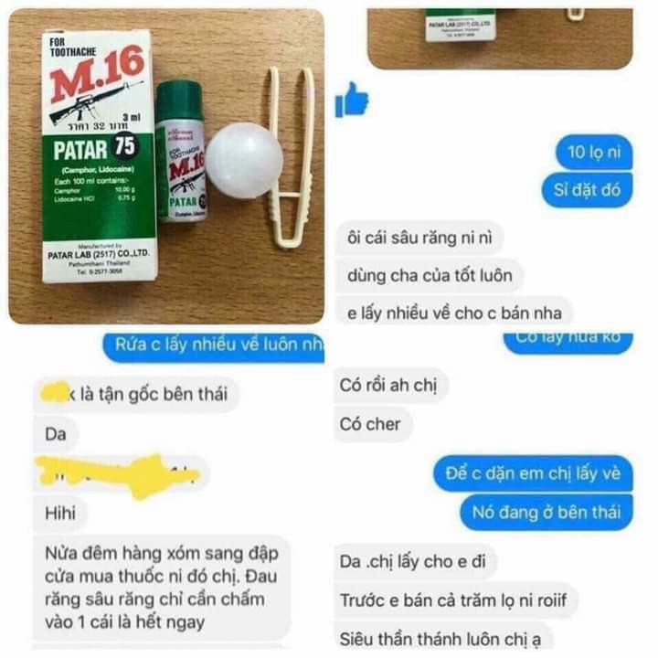 Dầu Chữa Sâu Răng Thái Lan Patar 75 M16 3ml