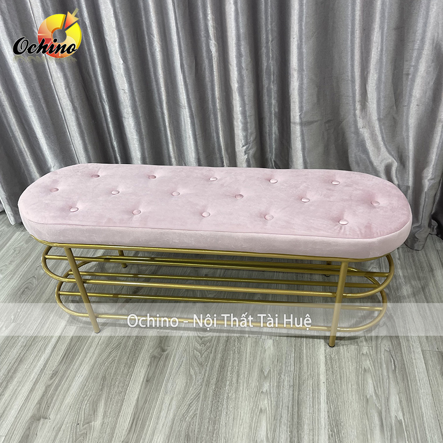 Ghế dài đa năng, ghế kiêm kệ để giày mẫu bàu giục phong cách hiện đại