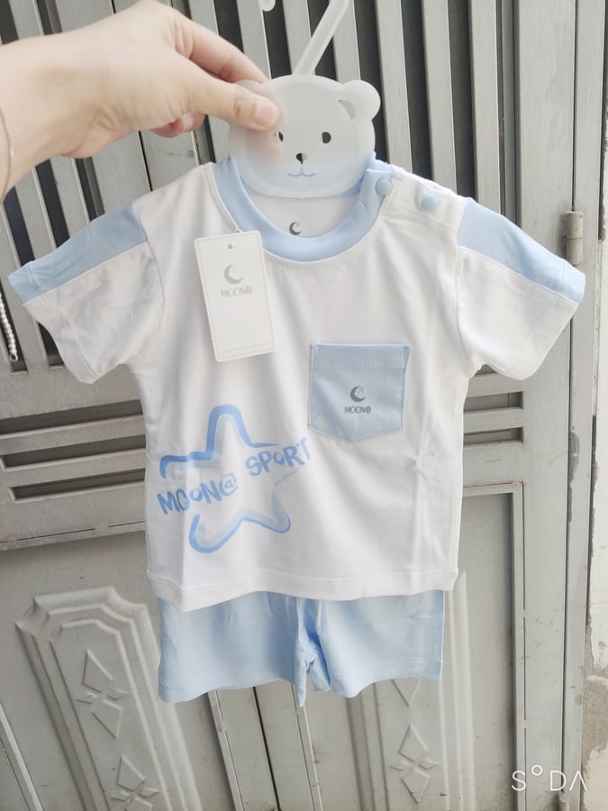 Moon_ Bộ cộc tay petit Moon siêu đẹp cho bé