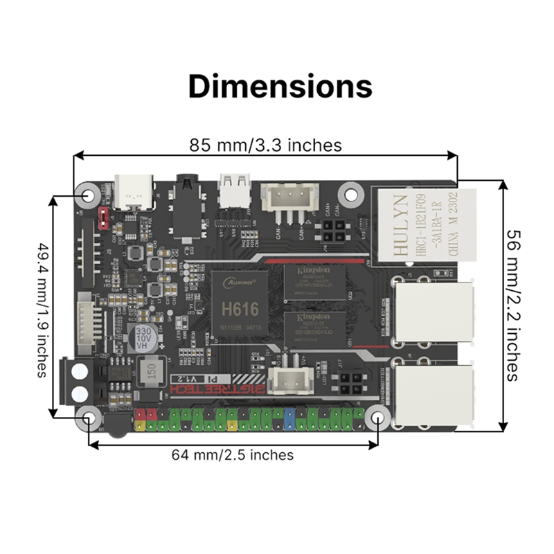 BIGTREETECH BTT PI V1.2 Quad Core Processor with 2.4G WiFi 40Pin GPIO VS Raspberry PI for Klipper I3 CoreXY 3D Printer DIy User