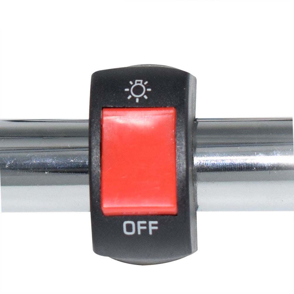 TUO29 12V Waterproof Electronic Bike Button Connector For ATV Push Button Motorcycle Handlebar Mount Switch Spotlight switch Control Switch Motorcycle LED Light Switch