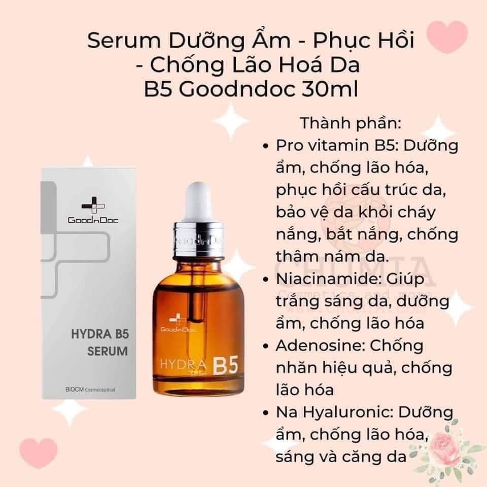 Serum B5 Goodndoc Dưỡng Da Hydra B5 30ml (có tem phụ)