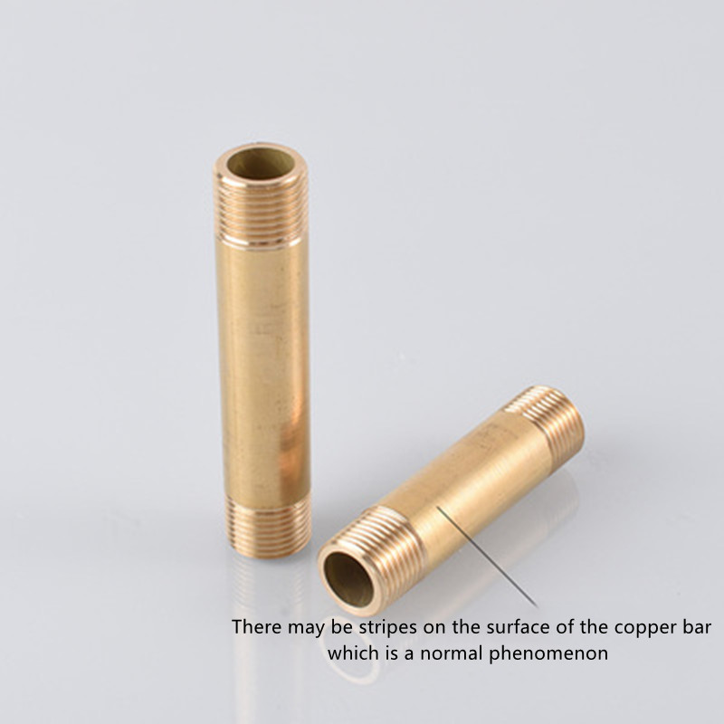 1/2 extension pipe double external wire direct seamless pipe copper pipe external thread extension thread copper joint fittings