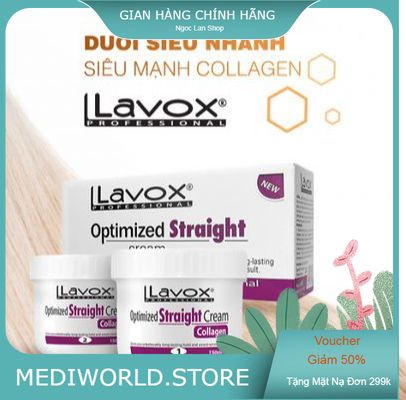 Thuốc duỗi tóc Lavox, Lacei, Collagen nhiều size (500ml x2)