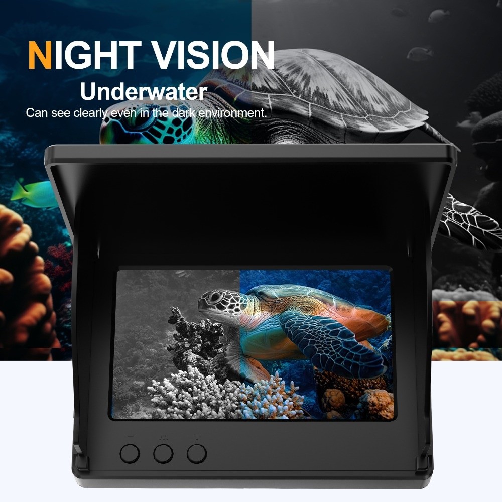 Adjustable Fish Screen Visible 4.3 Inch Screen Underwater Fishing Monitor Sun Visor Night ...
