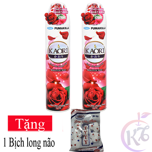 Combo 2 chai Xịt phòng Kaori chai 280ml hương hoa hồng - nước hoa xịt phòng thơm lâu