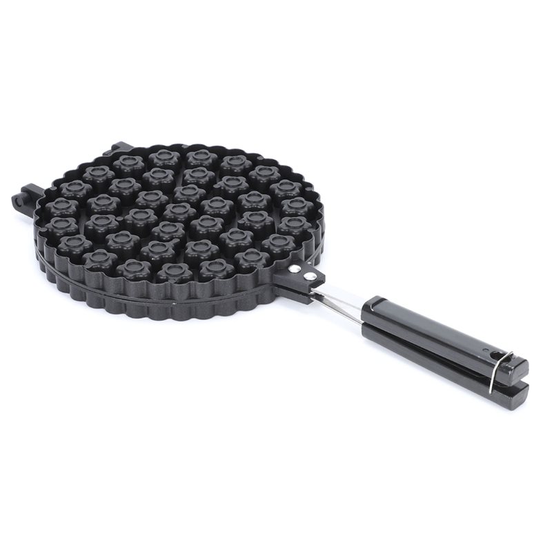 Aluminum Alloy Bubble , Nonstick Double Side Flower Pattern Egg Waffler Iron, Ice Cream Cone Maker