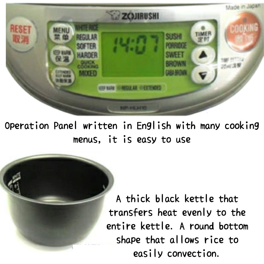 Zojirushi Induction Heating IH Rice Cooker NPHLH10 5.5 Cups with