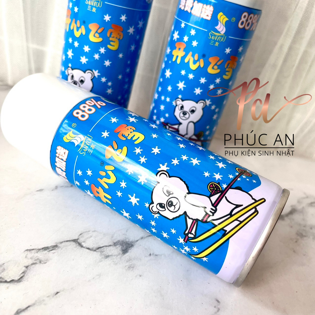 Bình xịt bọt tuyết trắng sinh nhật hpbd