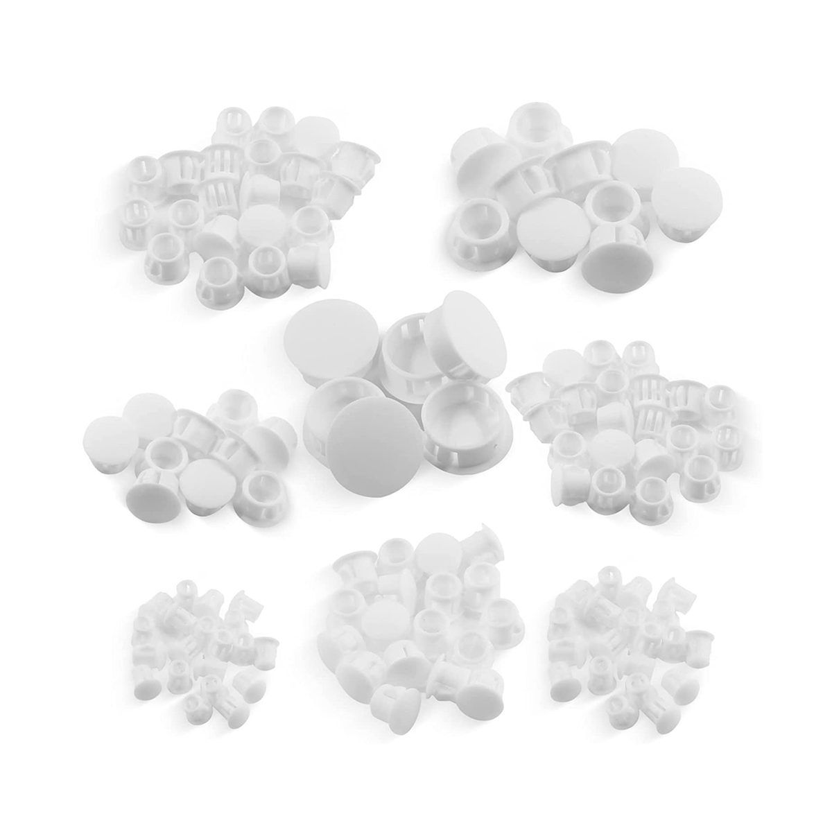 1Set 8 Sizes Plastic Hole Plugs Assortment Flush Type Snap in Locking