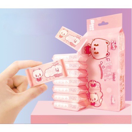 khăn ướt mini bỏ túi - Khăn giấy ướt đa năng