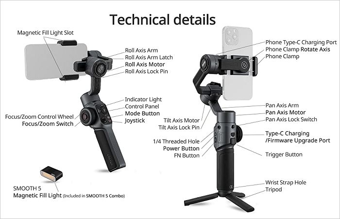 Gimbal chống rung Zhiyun Smooth 5