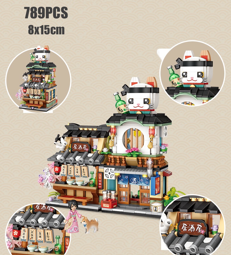 Đồ chơi lắp ráp LOZ mini mô hình Izakaya