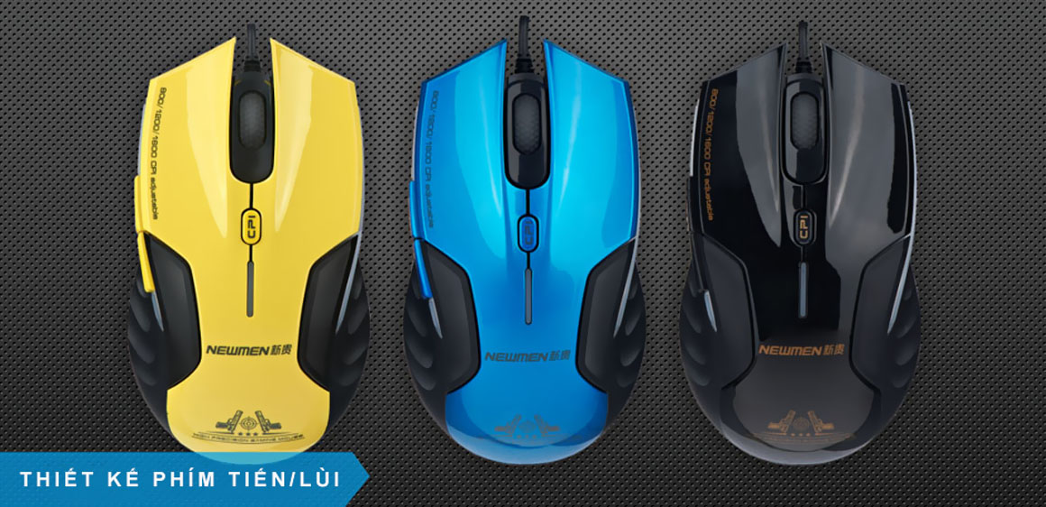 Chuột Gaming Newmen G7+ (Màu Vàng/ Xanh/ Đen) - Hàng  BH 2 Năm