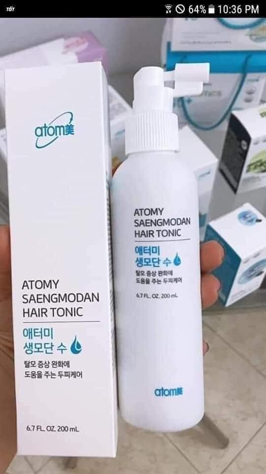 Dung dịch xịt thảo dược ngăn rụng tóc, da đầu chắc khoẻ, thẩm thấu nhanh và kích thích mọc tóc trở lại 200ml - Atomy Saengmodan Hair Tonic - 애터미 생모단수 - Атоми тоник Сэнмодан