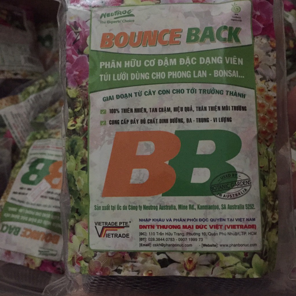 Phân Hữu Cơ 15 Túi Lọc Tan Chậm Bounce Back 90gram