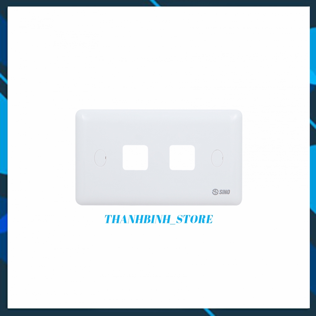 MẶT ĐIỆN 2 CÔNG TẮC/ 2 LỖ- SINO S19/ HẠT VUÔNG