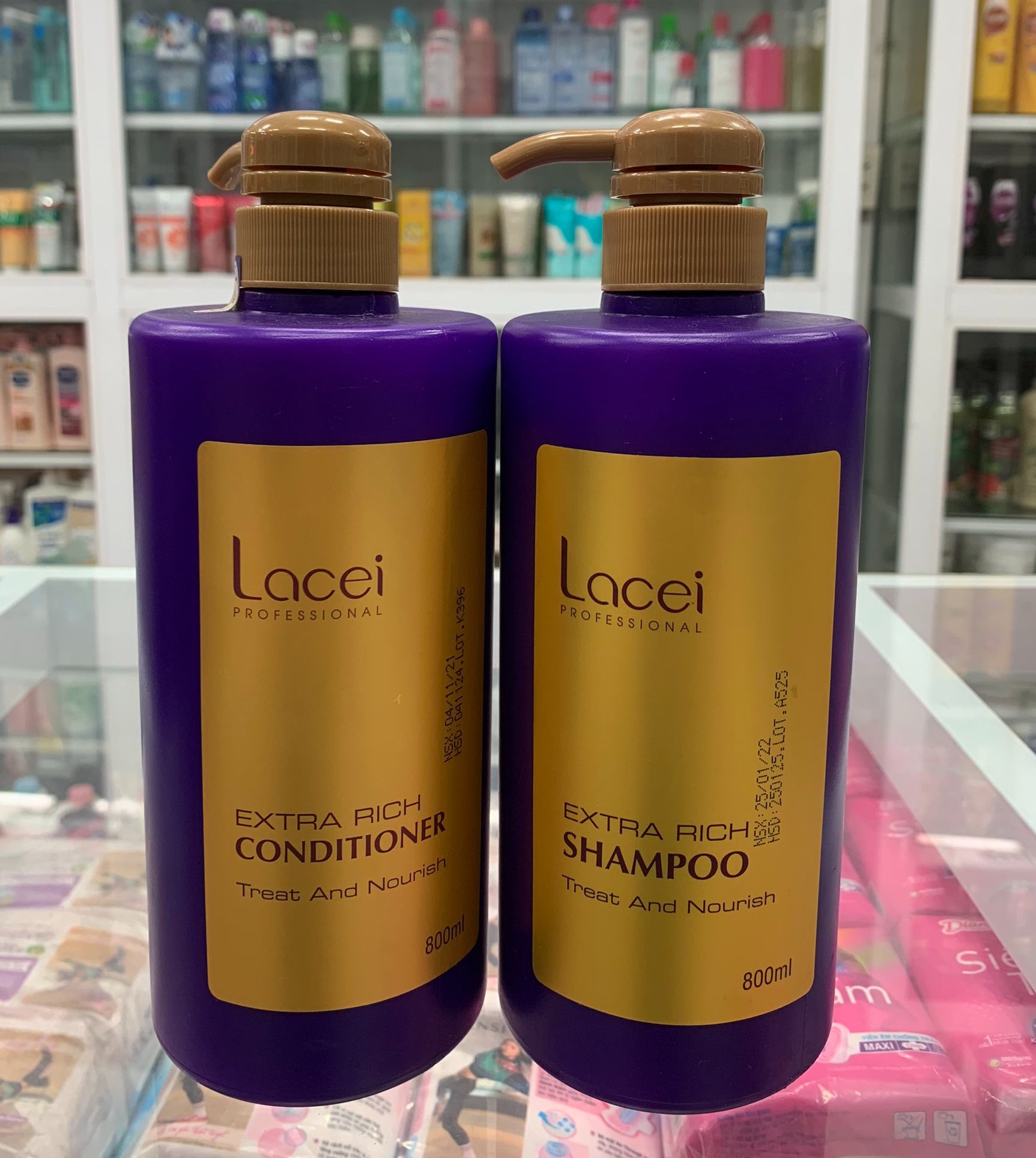 [HCM]Cặp gội xả Lacei Extra Rich 800ml