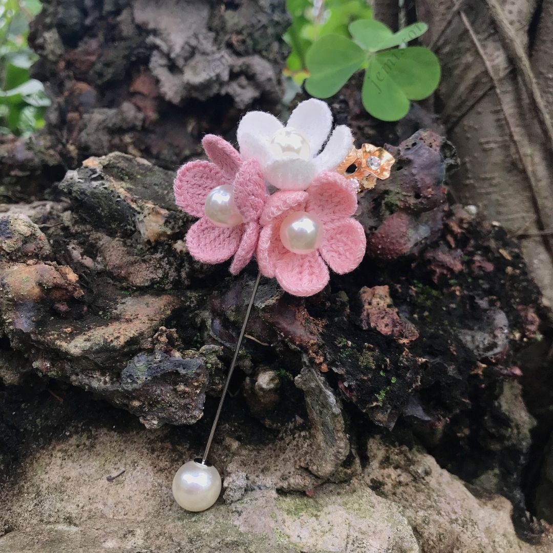 Hoa cài áo - Trâm cài áo nữ handmade (hình thật)