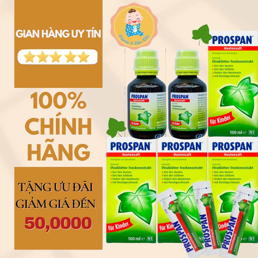 Siro ho prospan đức cho bé từ sơ sinh và người lớn, giúp giảm ho, long đờm và tiêu đờm nhanh hiệu quả