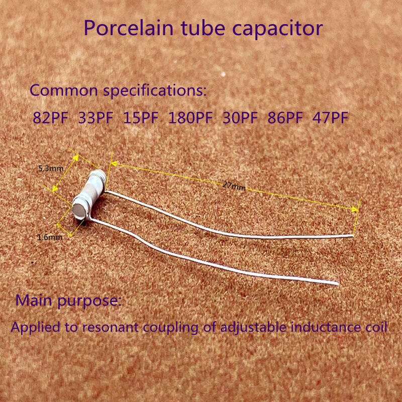 Tubular Porcelain Tube Capacitor Of Frequency Modulation Resonance Coil