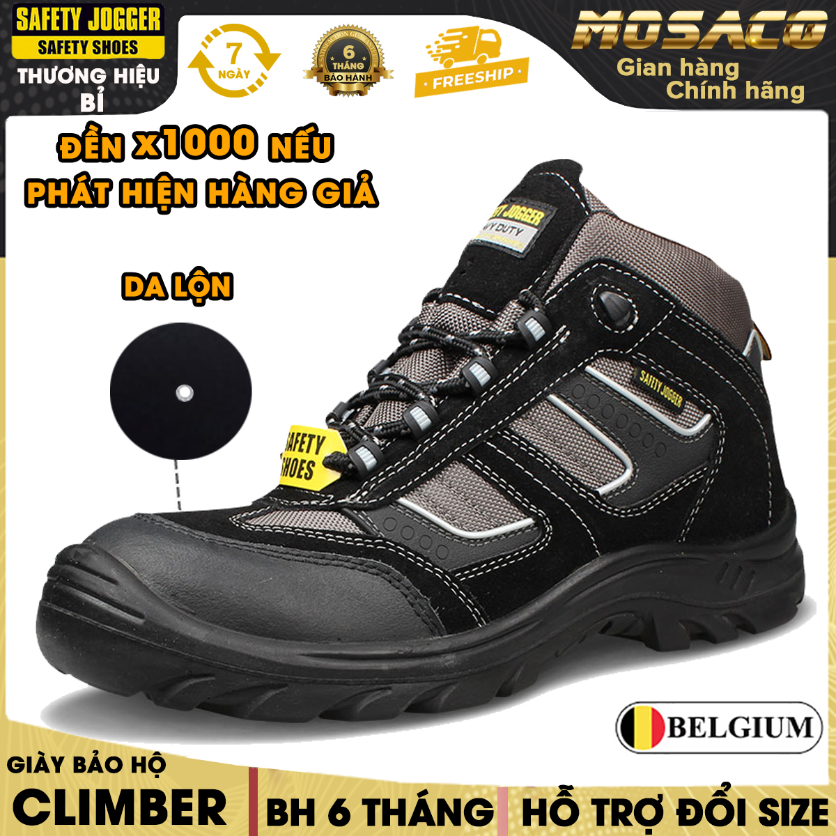 Giày bảo hộ Jogger Climber S3 SRC chính hãng cao cổ đạt tiêu chuẩn S3.