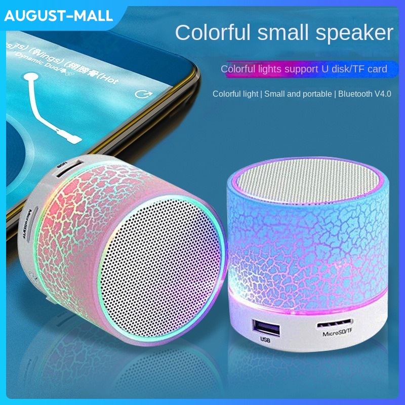 New Mini Crackle Bluetooth Speaker Portable Card Subwoofer Audio Led
