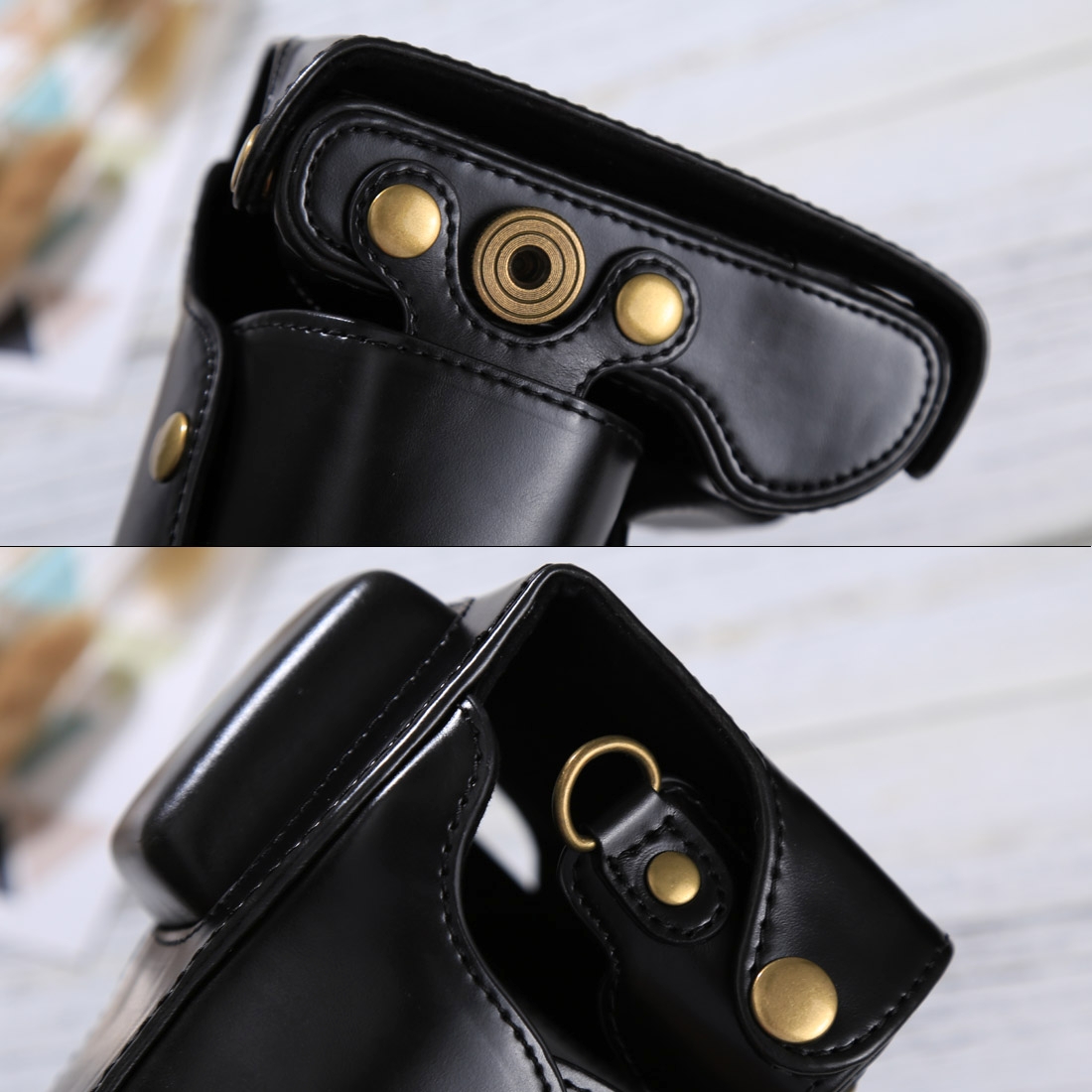 Full Body Camera PU Leather Case Bag with Strap for Samsung NX300(Black)(PULUZ Official store)