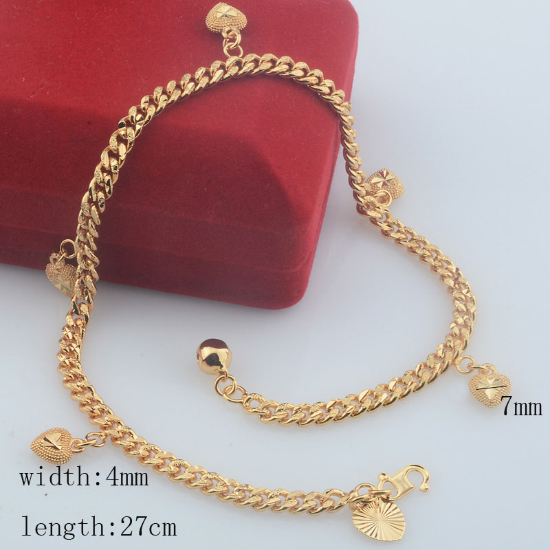 Seval%20Style%20Women%20Ladies%20Yellow%20Gold%20Color%20Link%20Ball%20Heart%20Anklets%20Chains%20-%20Image%209