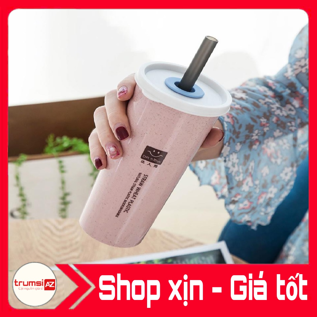 [HCM]Bình nước lúa mạch Dr Show 450ml kèm ống hút