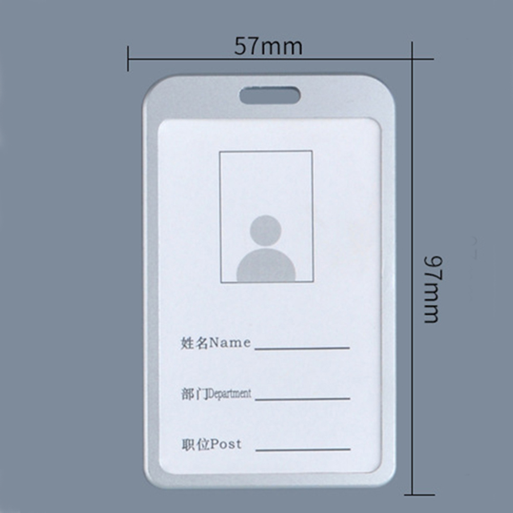 Alloy Employee Name Company Certificate Cover Security Business ID Card Holder Pass Tag Work Badge with Lanyard