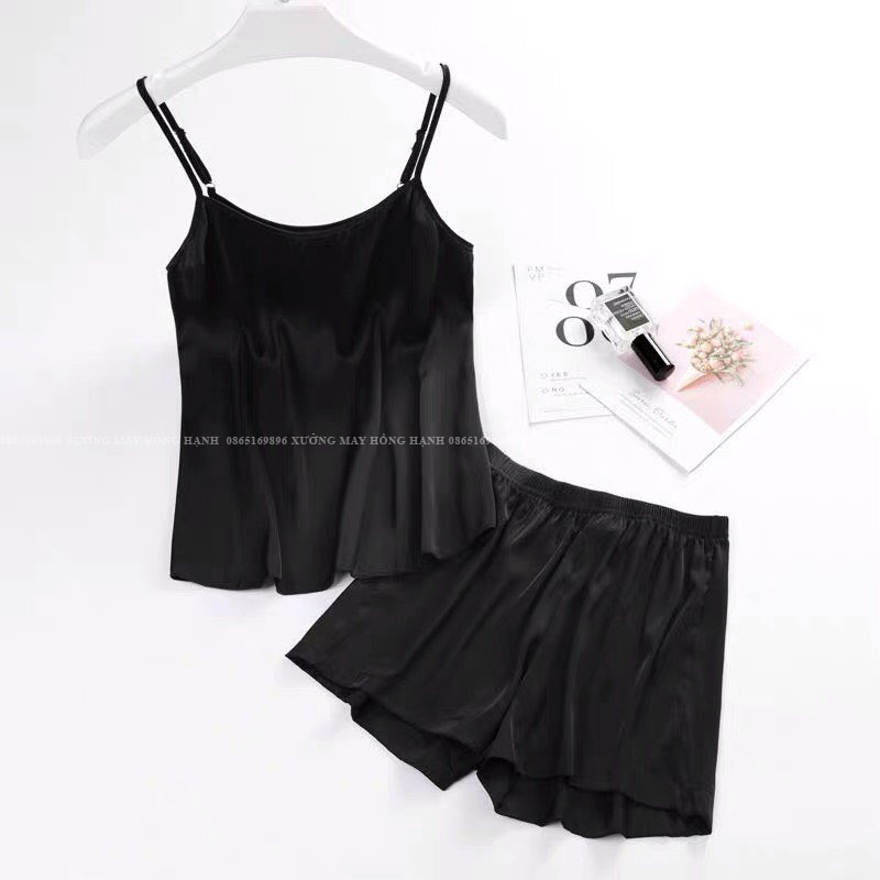 Bộ ngủ lụa 2 dây cao cấp lụa mềm mịn (HC08)
