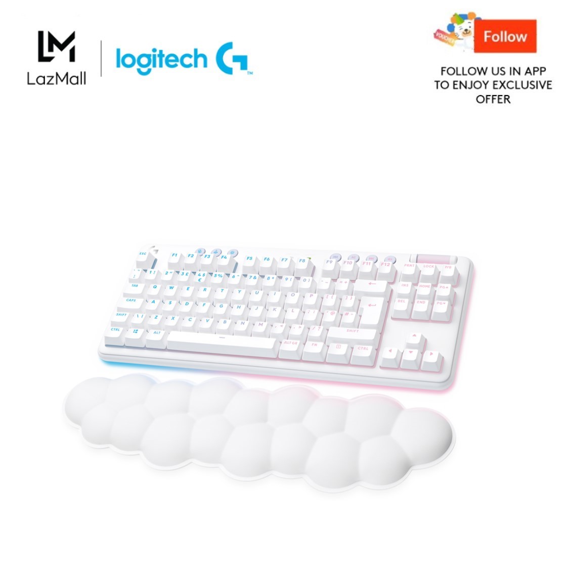 Logitech G715 Wireless Mechanical Gaming Keyboard with LIGHTSYNC RGB  Lighting Lightspeed, Linear Switches and Keyboard Palm Rest