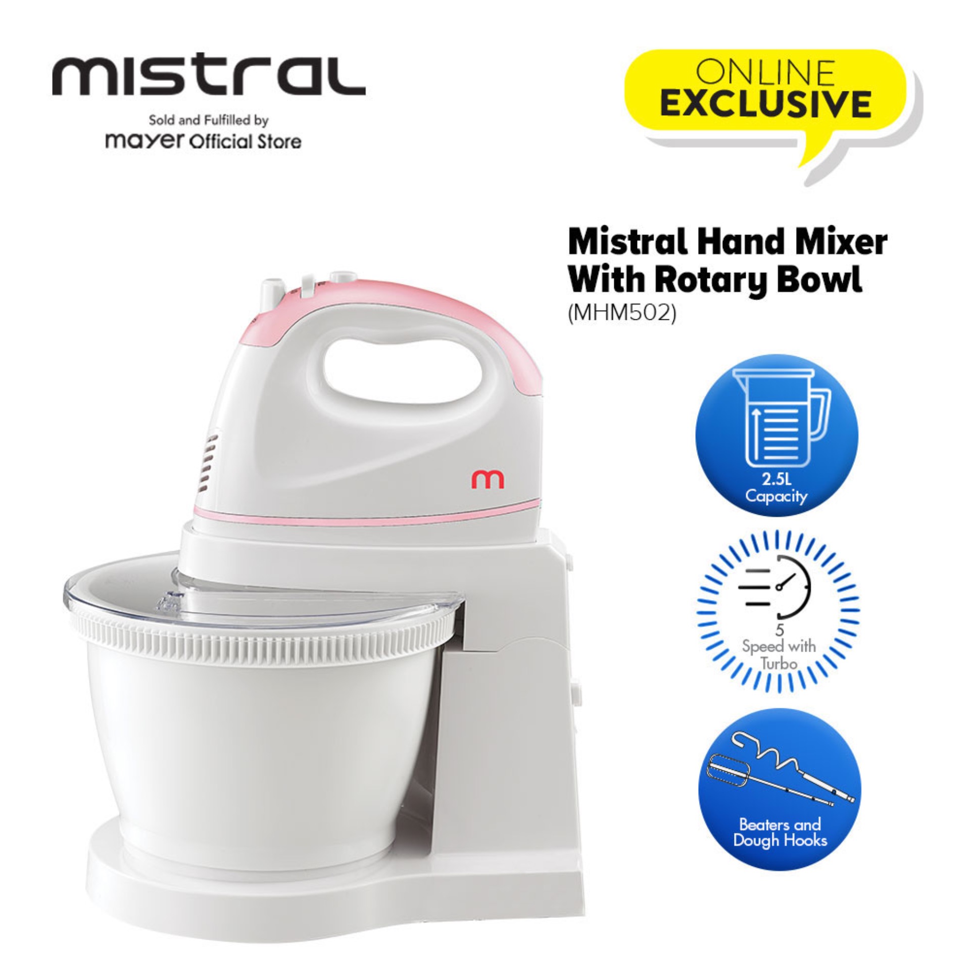 abans hand mixer with bowl