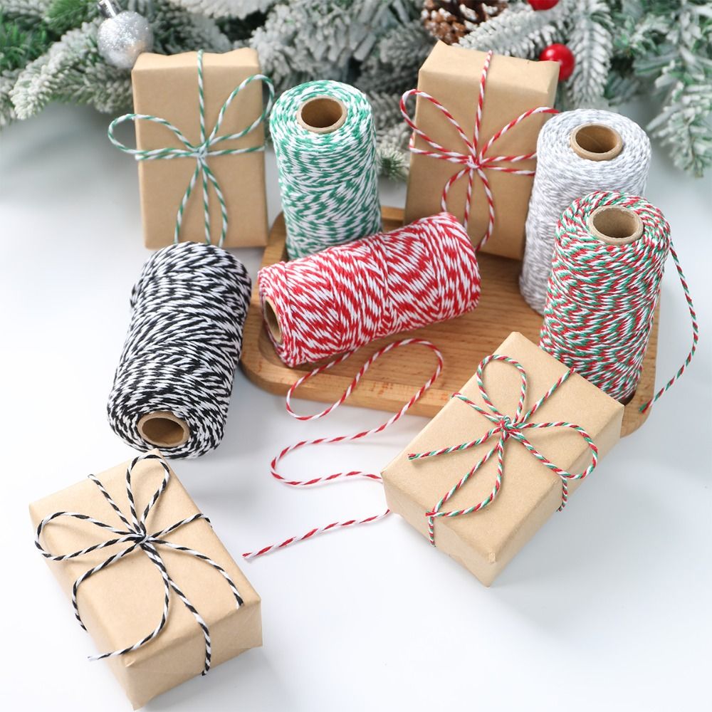 Colorful Red Green Christmas Wrapping String Twines Decor Merry ...