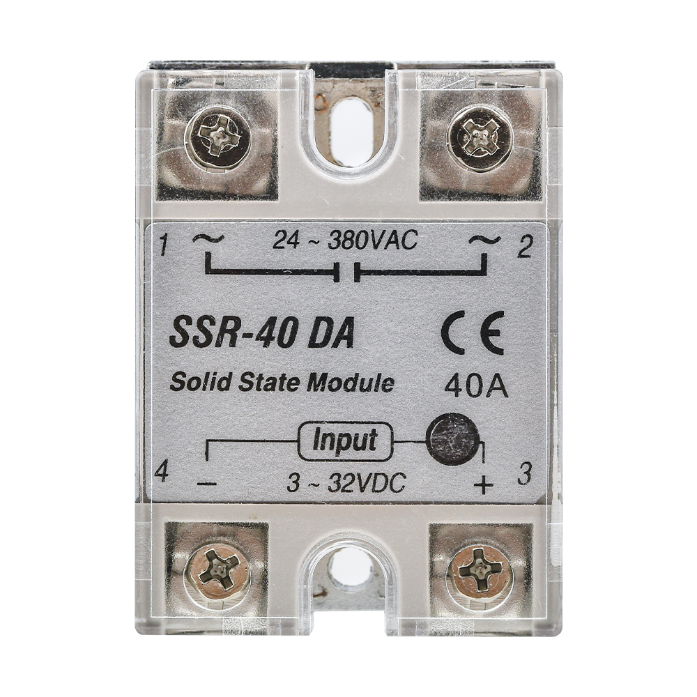 【100% Original】diymore 24V-380V 40A 250V SSR-40DA Solid State Relay Module 3-32V DC To AC SSR 40DA