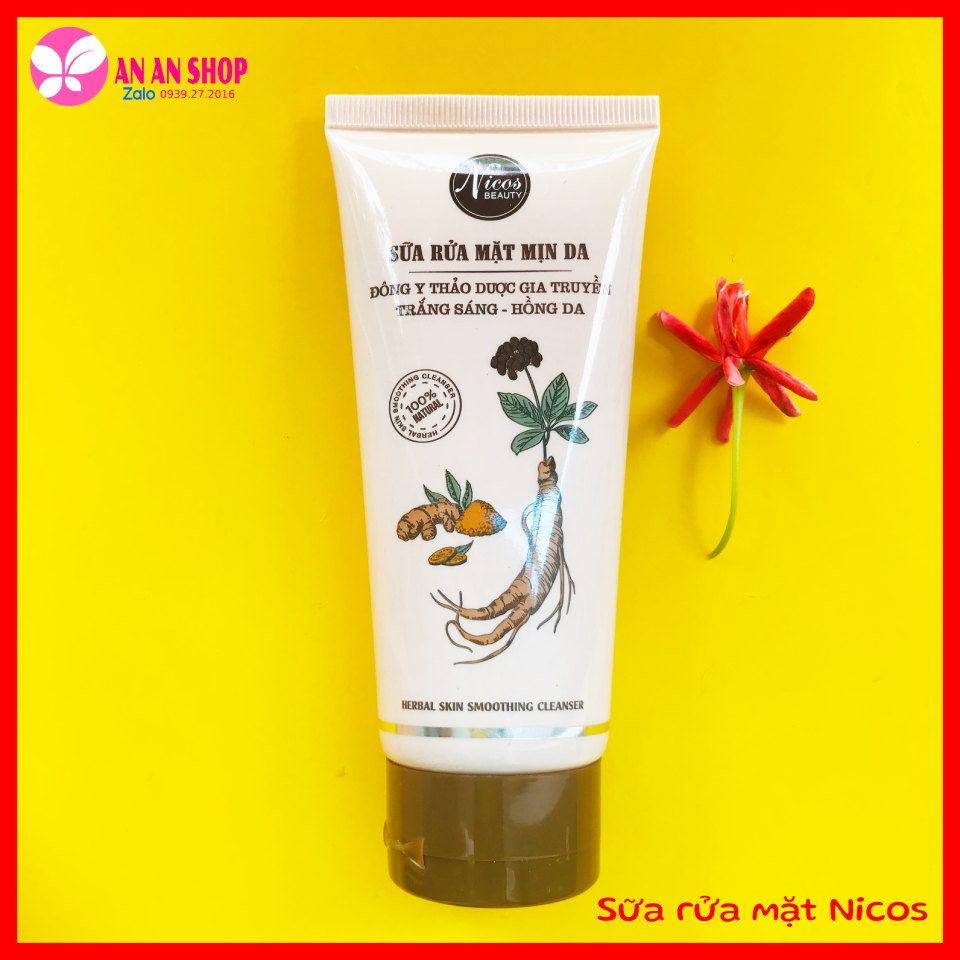 Sữa rửa mặt Nicos Thanh Nhi 80gr - Sữa rửa mặt Đông Y Gia truyền Nicos - Hàng chính hãng