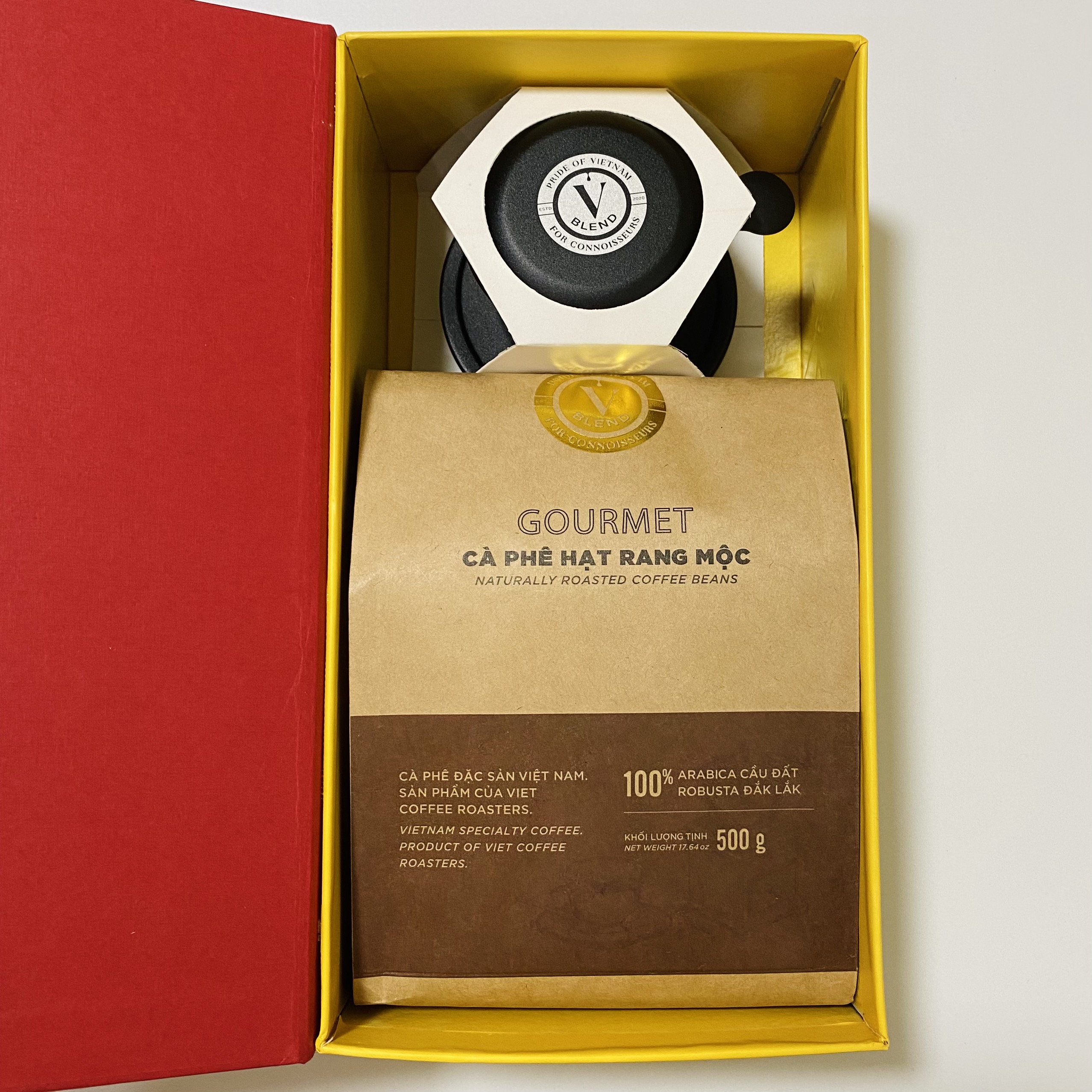[QUÀ TẶNG - V BLEND GIFT 500G] - CÀ PHÊ PHA PHIN 500G - PHIN CAO CẤP - V BLEND CAFÉ - CÀ PHÊ BỘT