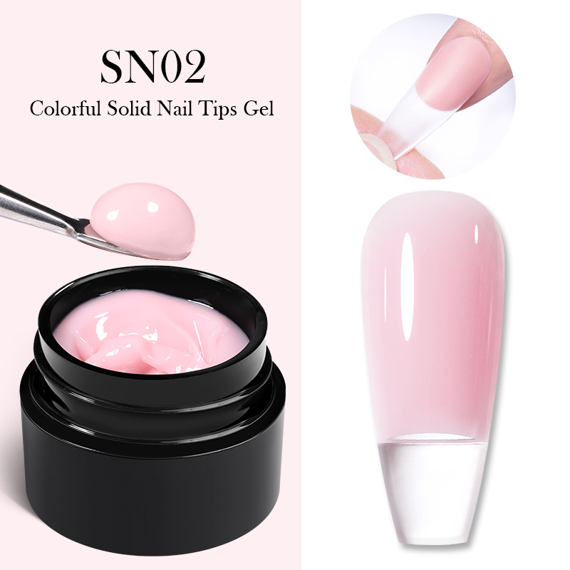 BORN PRETTY 24pcs Fake Nails Acrylic False Nails Press on Nails Coffin Artificial Nails with Design 5g Solid Nail Tip Gel